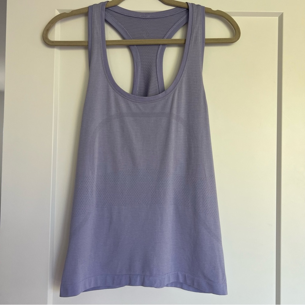 Lululemon Swiftly Tech Racerback Tank Top 2.0 Lilac Smoke- size 12